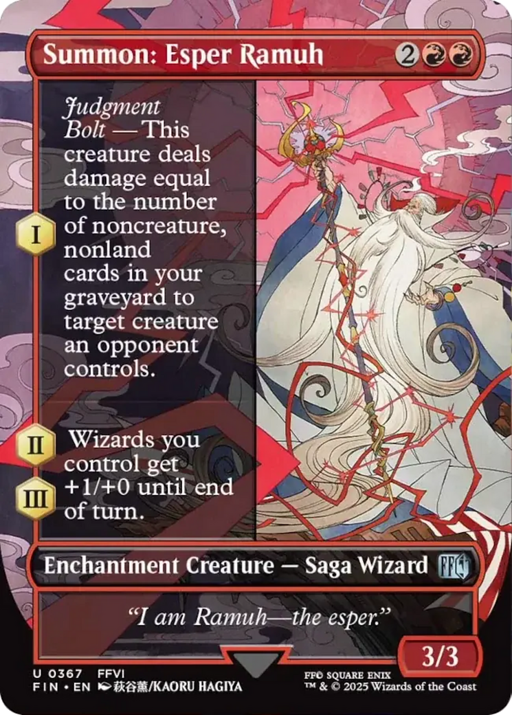 Summon: Esper Ramuh (Borderless) [FINAL FANTASY] | Boutique FDB TCG