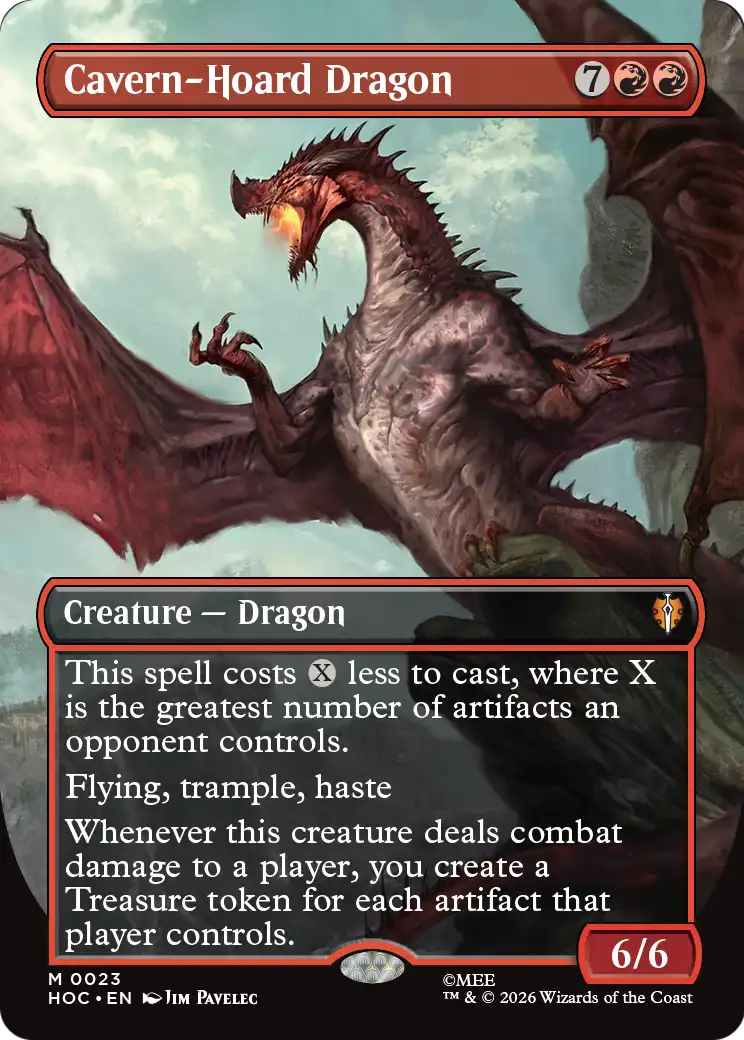 Cavern-Hoard Dragon (Borderless) [The Hobbit: Eternal-Legal] | Boutique FDB TCG
