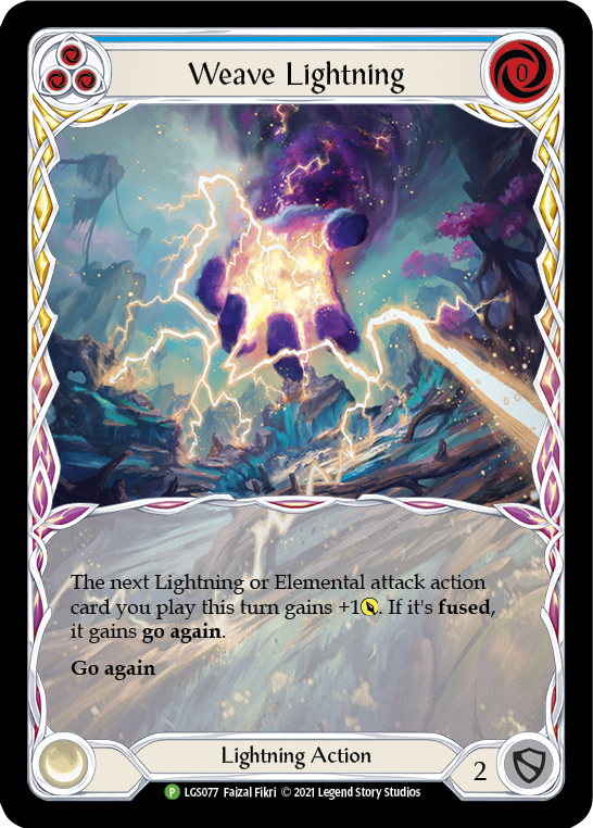 Weave Lightning (Blue) [LGS077] (Promo)  Rainbow Foil | Boutique FDB TCG