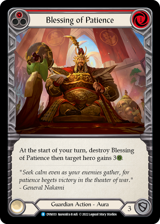 Blessing of Patience (Red) [DYN033] (Dynasty) | Boutique FDB TCG