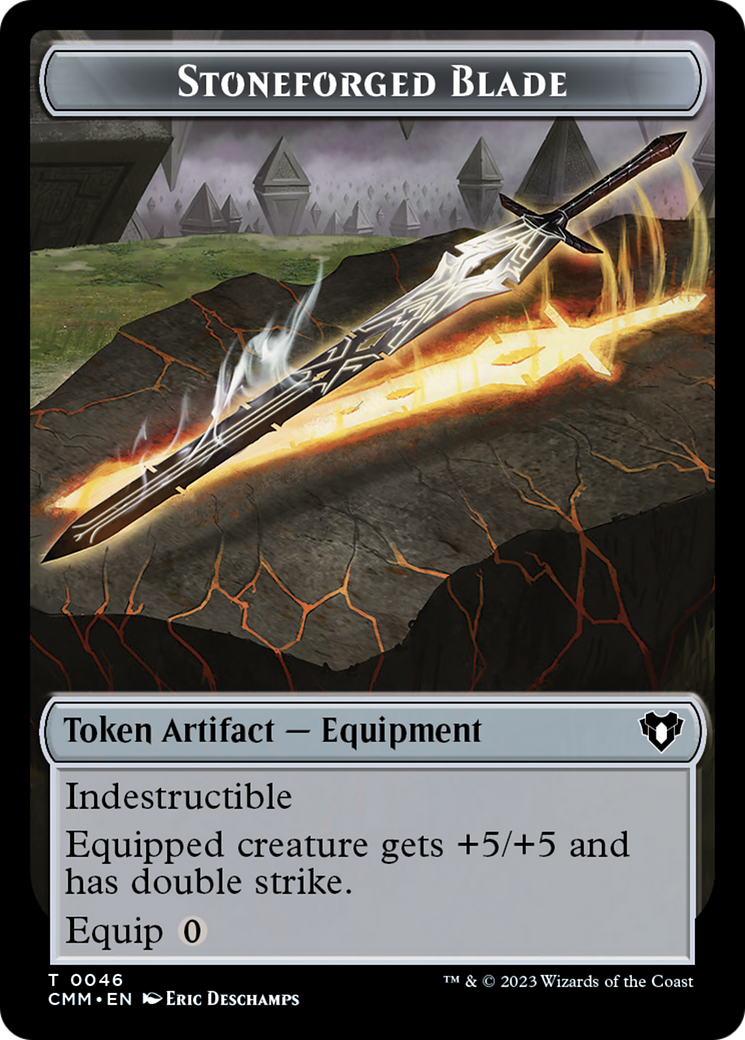 Servo // Stoneforged Blade Double-Sided Token [Commander Masters Tokens] | Boutique FDB TCG