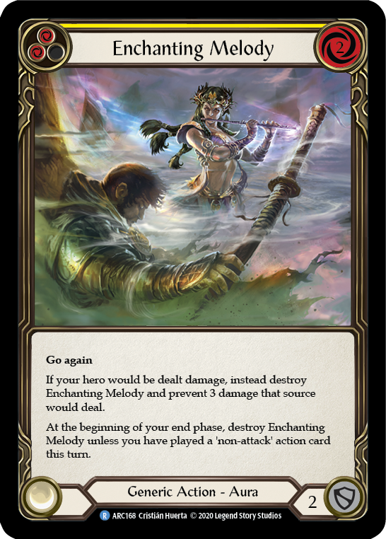 Enchanting Melody (Yellow) [U-ARC168] (Arcane Rising Unlimited)  Unlimited Rainbow Foil | Boutique FDB TCG
