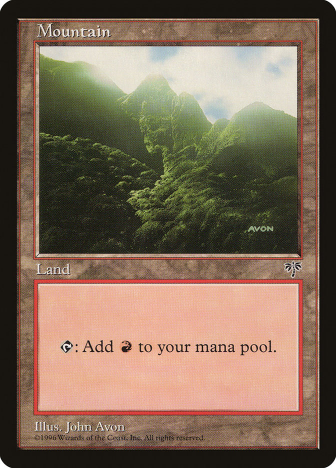Mountain (Green Signature) [Mirage] | Boutique FDB TCG