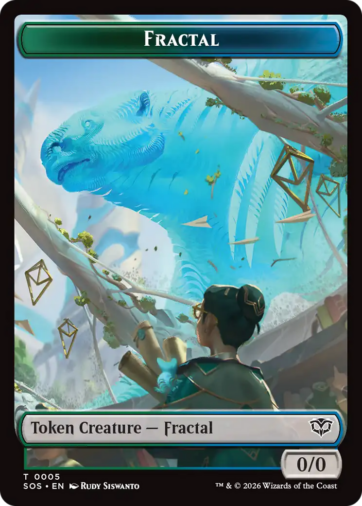 Boar // Fractal (0005) Double-Sided Token [Secrets of Strixhaven Commander Tokens] | Boutique FDB TCG