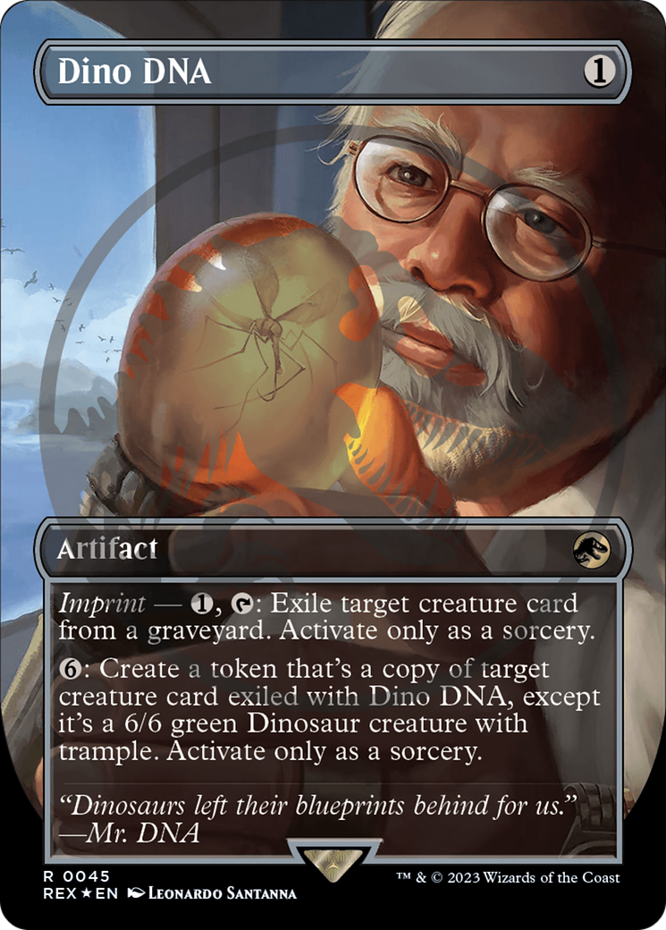 Dino DNA (Emblem) (Borderless) [Jurassic World Collection Tokens] | Boutique FDB TCG