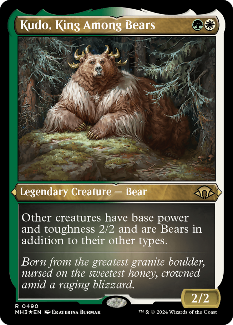 Kudo, King Among Bears (Foil Etched) [Modern Horizons 3] | Boutique FDB TCG