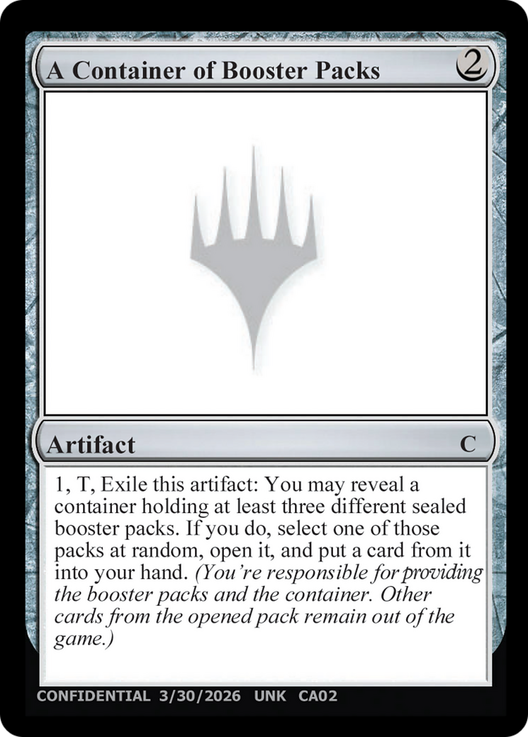 A Container of Booster Packs [Unknown Event] | Boutique FDB TCG