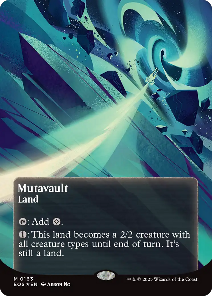 Mutavault (0163) (Borderless) (Galaxy Foil) [Edge of Eternities: Stellar Sights] | Boutique FDB TCG