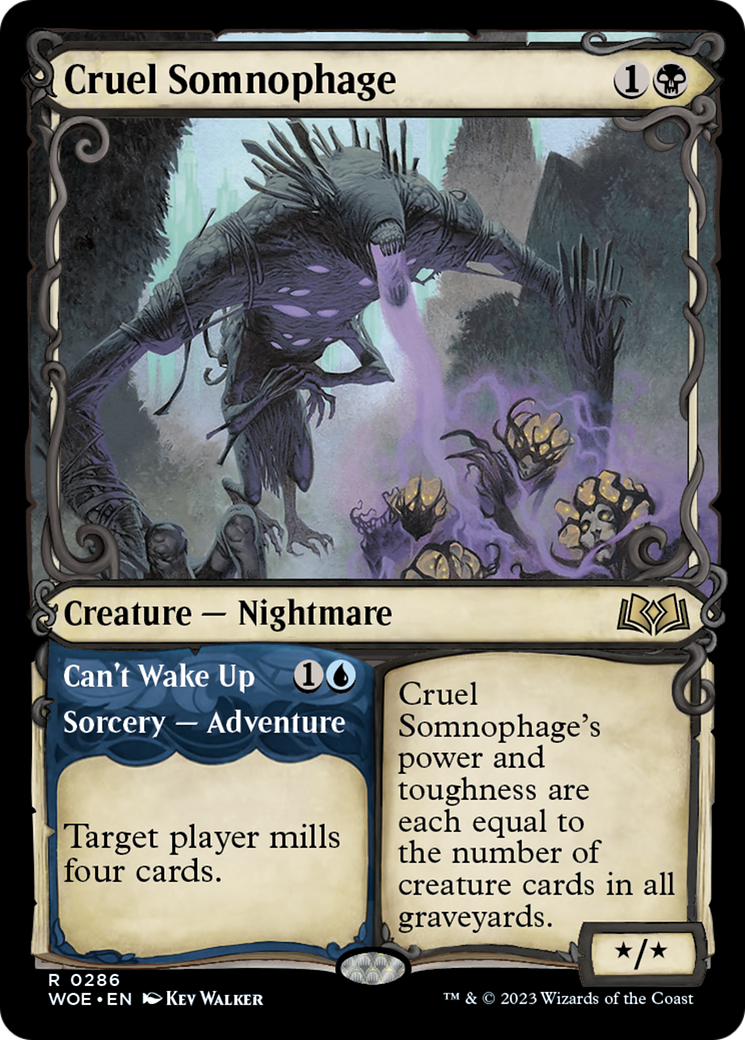 Cruel Somnophage // Can't Wake Up (Showcase) [Wilds of Eldraine] | Boutique FDB TCG