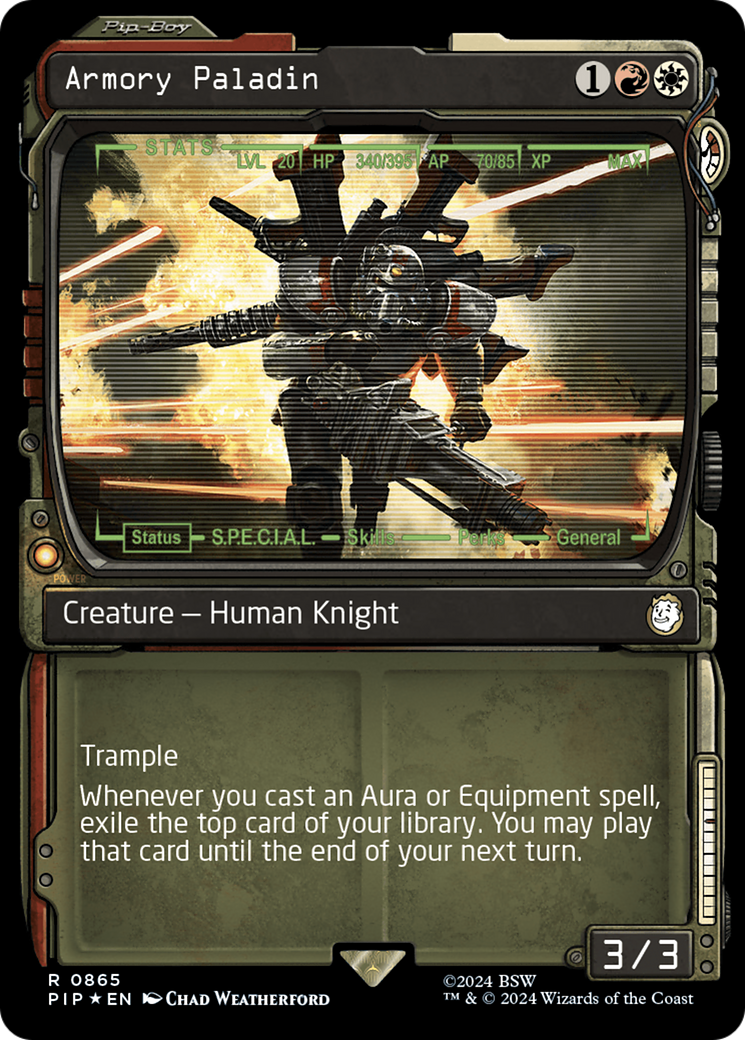 Armory Paladin (Showcase) (Surge Foil) [Fallout] | Boutique FDB TCG