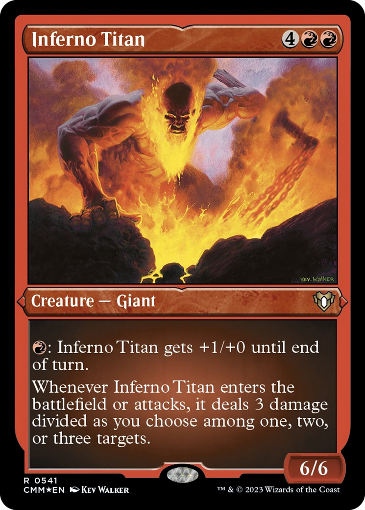 Inferno Titan (Foil Etched) [Commander Masters] | Boutique FDB TCG