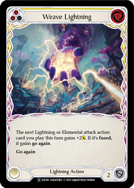 Weave Lightning (Yellow) [U-ELE181] (Tales of Aria Unlimited)  Unlimited Normal | Boutique FDB TCG