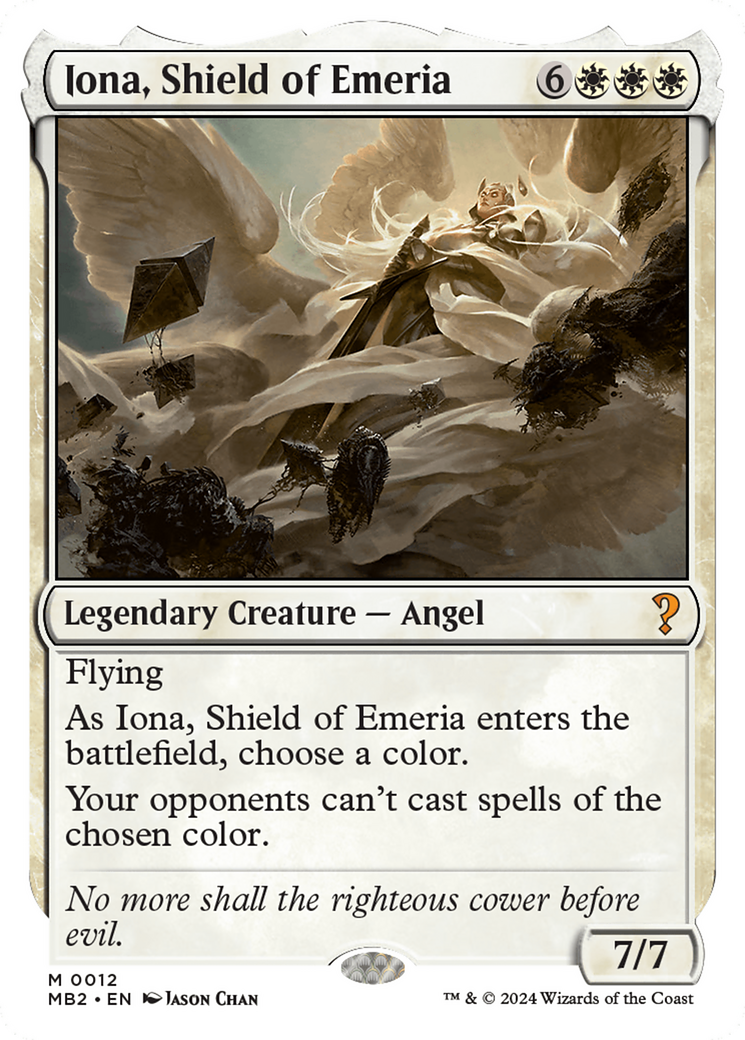 Iona, Shield of Emeria (White Border) [Mystery Booster 2] | Boutique FDB TCG