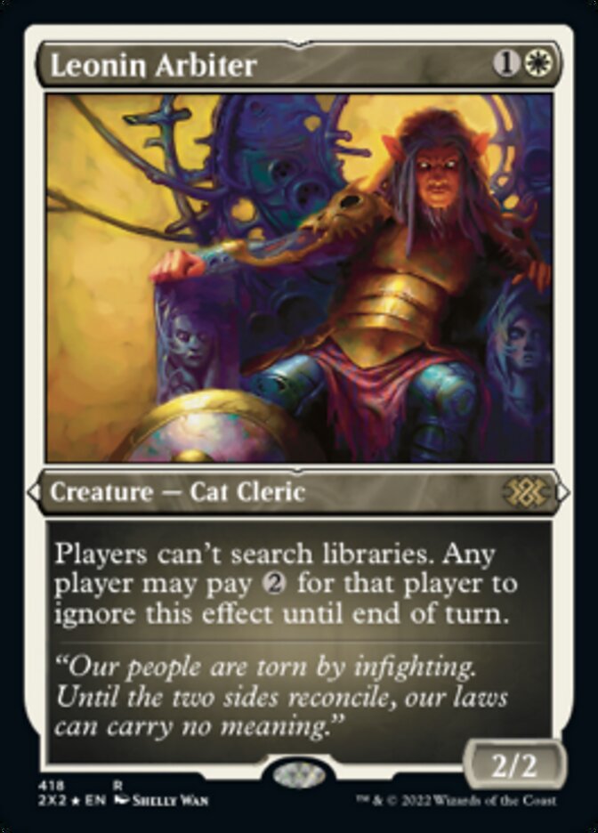 Leonin Arbiter (Foil Etched) [Double Masters 2022] | Boutique FDB TCG