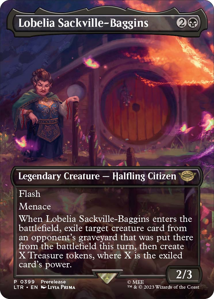 Lobelia Sackville-Baggins (Borderless Alternate Art) [The Lord of the Rings: Tales of Middle-Earth] | Boutique FDB TCG