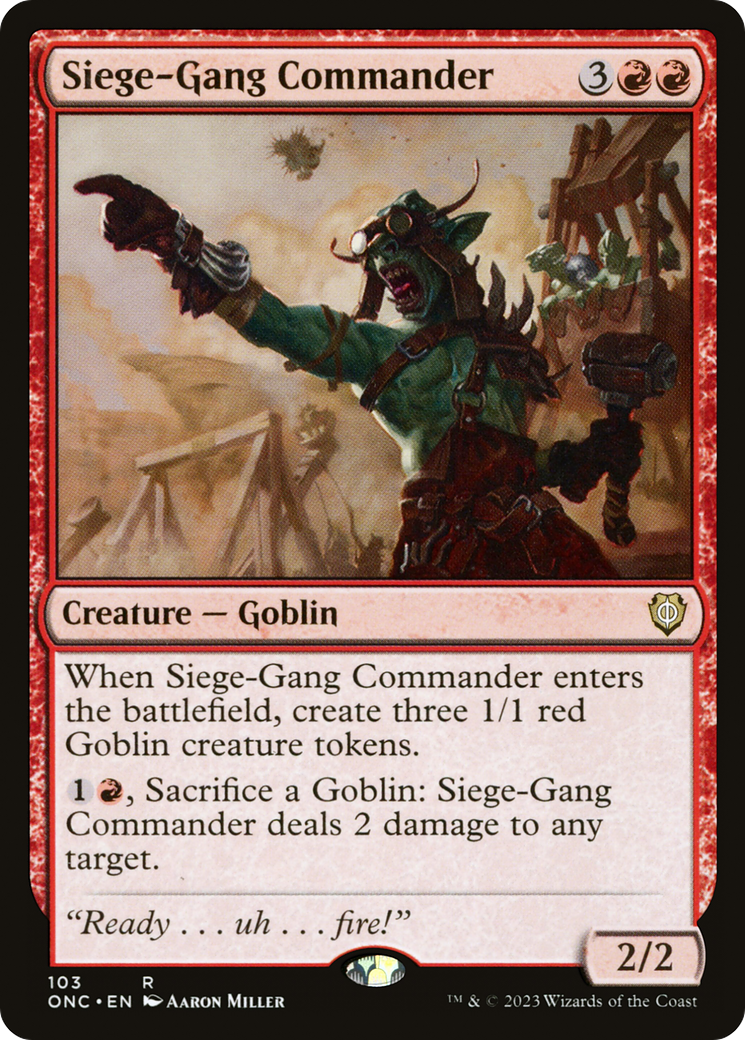 Siege-Gang Commander [Phyrexia: All Will Be One Commander] | Boutique FDB TCG