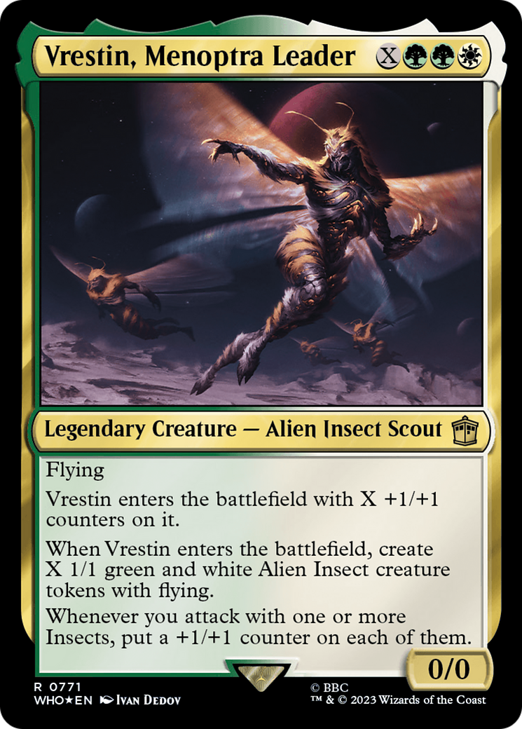 Vrestin, Menoptra Leader (Surge Foil) [Doctor Who] | Boutique FDB TCG