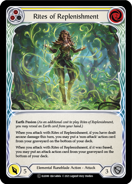 Rites of Replenishment (Yellow) [U-ELE080] (Tales of Aria Unlimited)  Unlimited Normal | Boutique FDB TCG