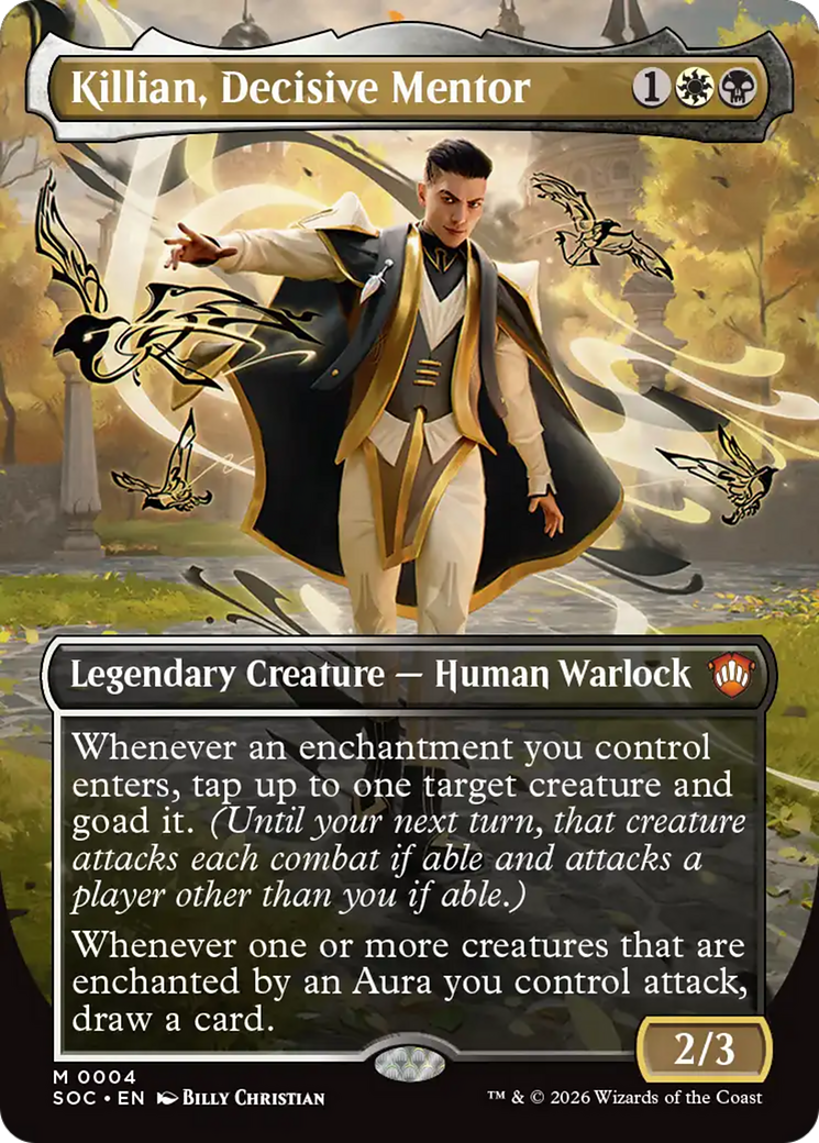 Killian, Decisive Mentor (Borderless) [Secrets of Strixhaven Commander] | Boutique FDB TCG
