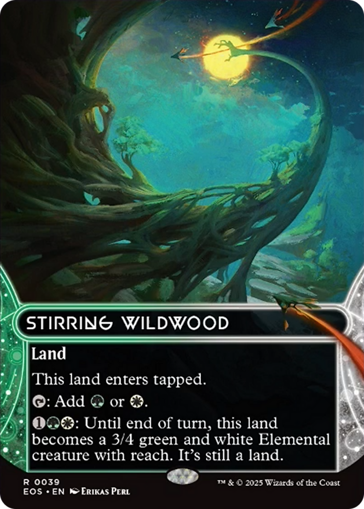 Stirring Wildwood (0039) (Borderless) [Edge of Eternities: Stellar Sights] | Boutique FDB TCG