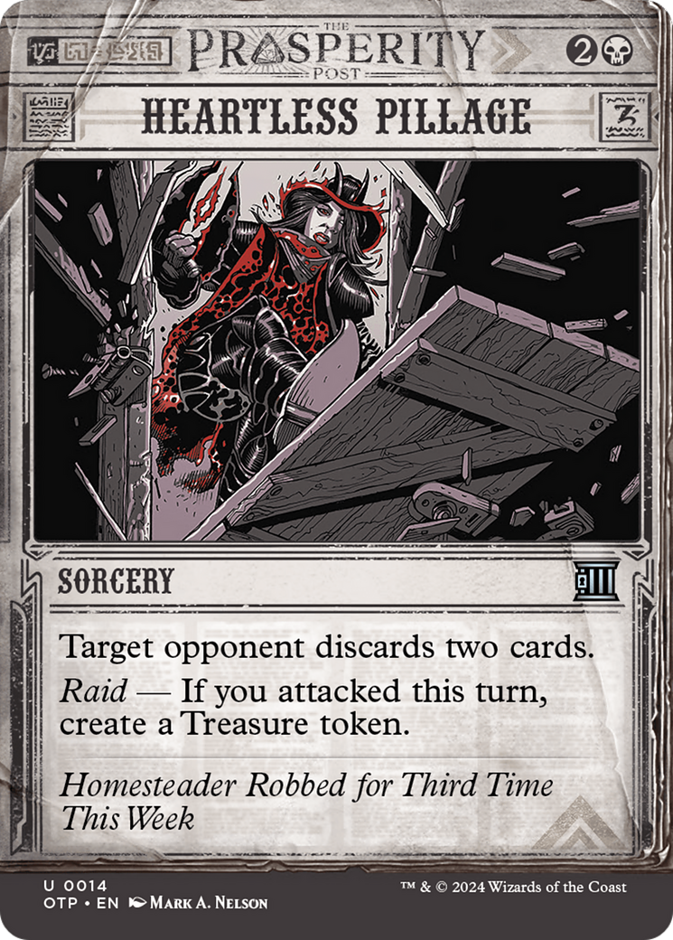 Heartless Pillage [Outlaws of Thunder Junction: Breaking News] | Boutique FDB TCG