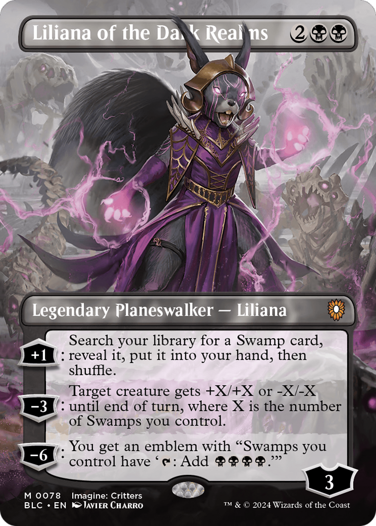 Liliana of the Dark Realms (Borderless) [Bloomburrow Commander] | Boutique FDB TCG