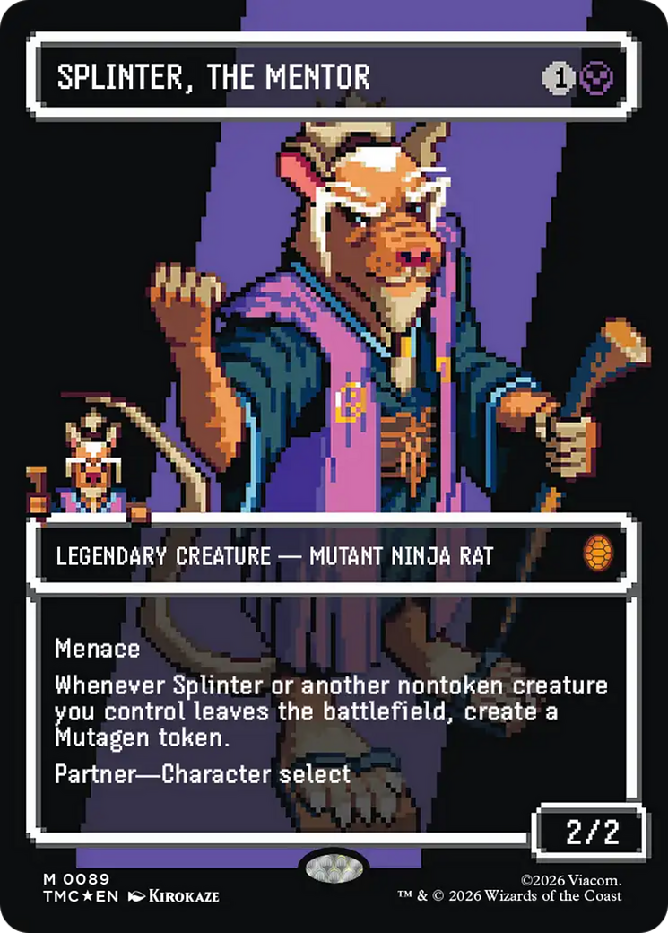 Splinter, the Mentor (0089) (Borderless) (Surge Foil) [Teenage Mutant Ninja Turtles Commander] | Boutique FDB TCG