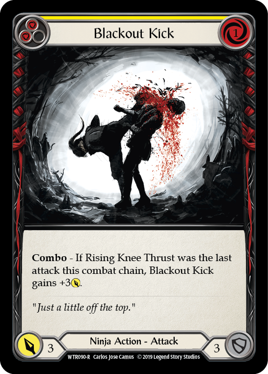 Blackout Kick (Yellow) [WTR090-R] (Welcome to Rathe)  Alpha Print Normal | Boutique FDB TCG