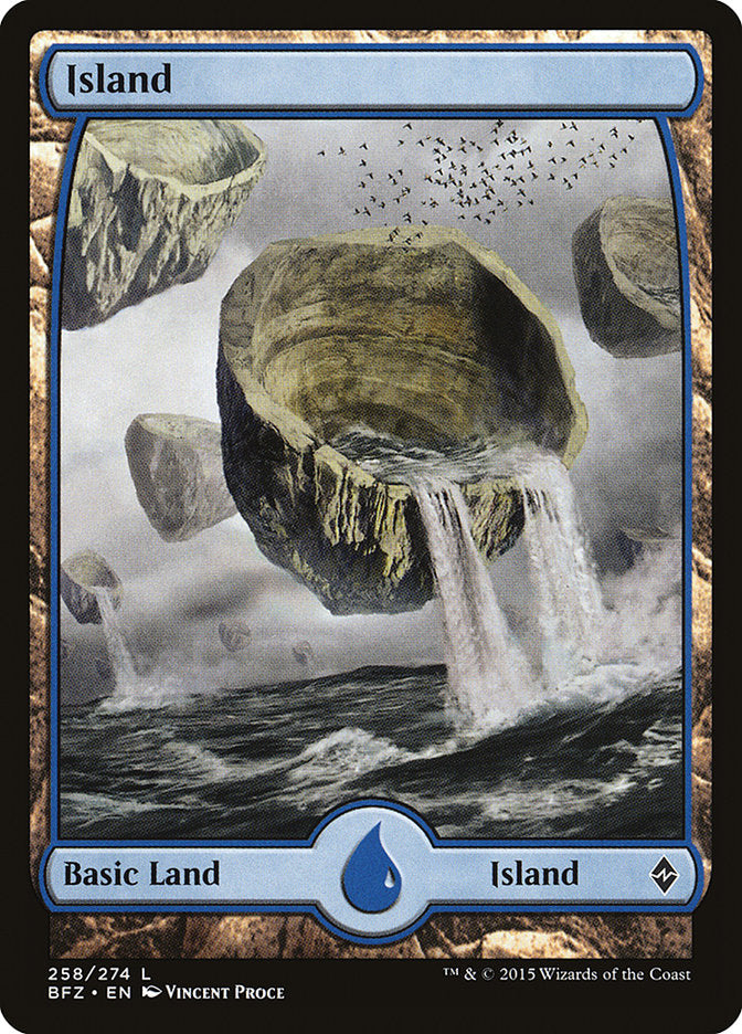 Island (258) (Full Art) [Battle for Zendikar] | Boutique FDB TCG