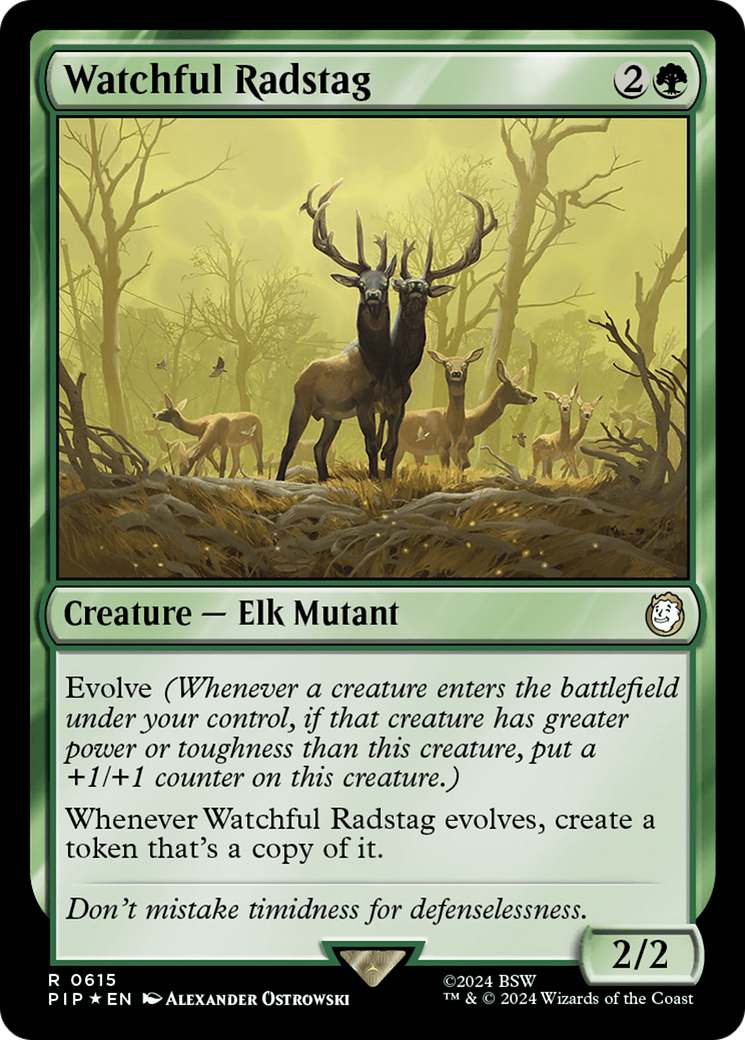 Watchful Radstag (Surge Foil) [Fallout] | Boutique FDB TCG