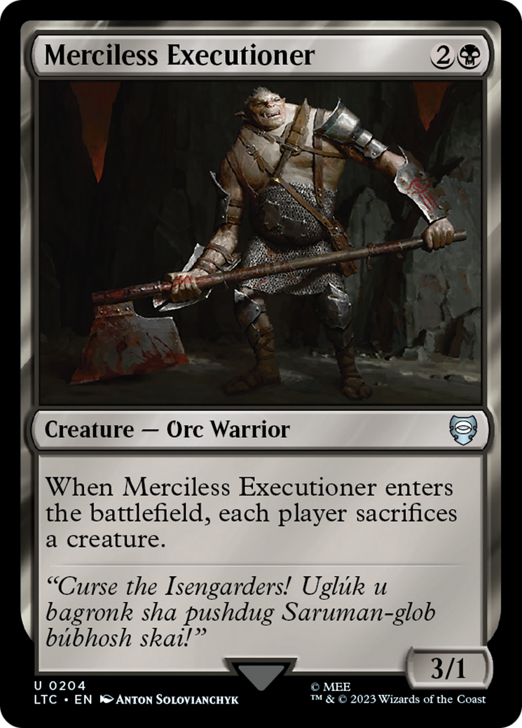 Merciless Executioner [The Lord of the Rings: Tales of Middle-Earth Commander] | Boutique FDB TCG