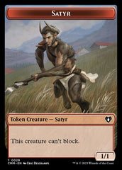 Spirit (0010) // Satyr Double-Sided Token [Commander Masters Tokens] | Boutique FDB TCG