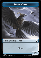 Storm Crow // Frog Lizard Double-Sided Token [Bloomburrow Commander Tokens] | Boutique FDB TCG