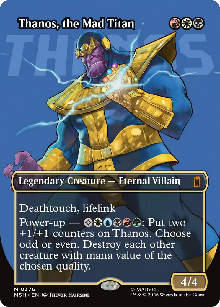Thanos, the Mad Titan (Borderless) (0367) [Marvel Super Heroes] | Boutique FDB TCG