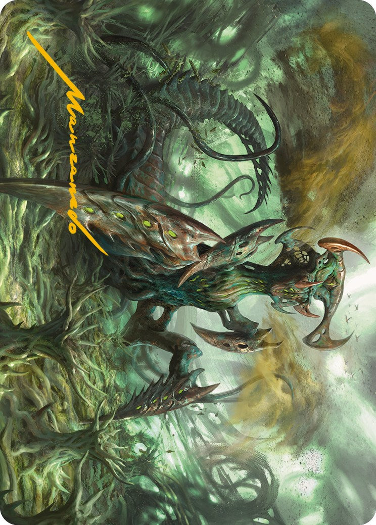 Zopandrel, Hunger Dominus Art Card (Gold-Stamped Signature) [Phyrexia: All Will Be One Art Series] | Boutique FDB TCG