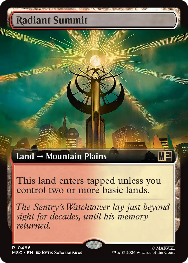 Radiant Summit (Extended Art) [Marvel Super Heroes Commander] | Boutique FDB TCG