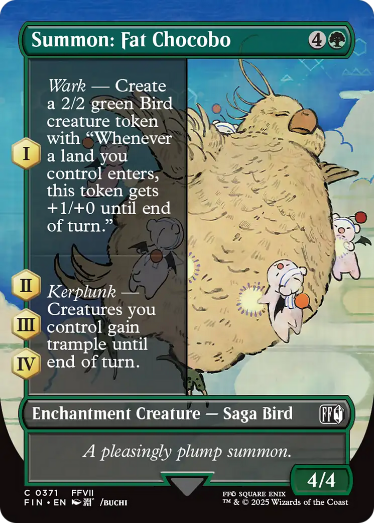 Summon: Fat Chocobo (Borderless) [FINAL FANTASY] | Boutique FDB TCG