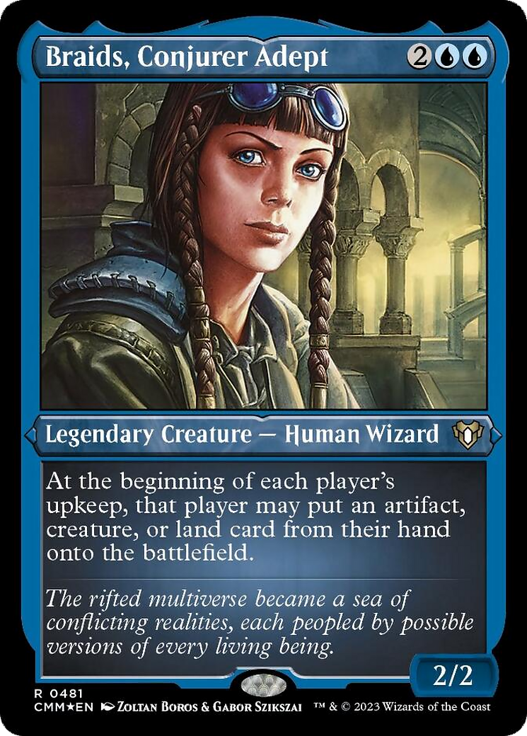 Braids, Conjurer Adept (Foil Etched) [Commander Masters] | Boutique FDB TCG