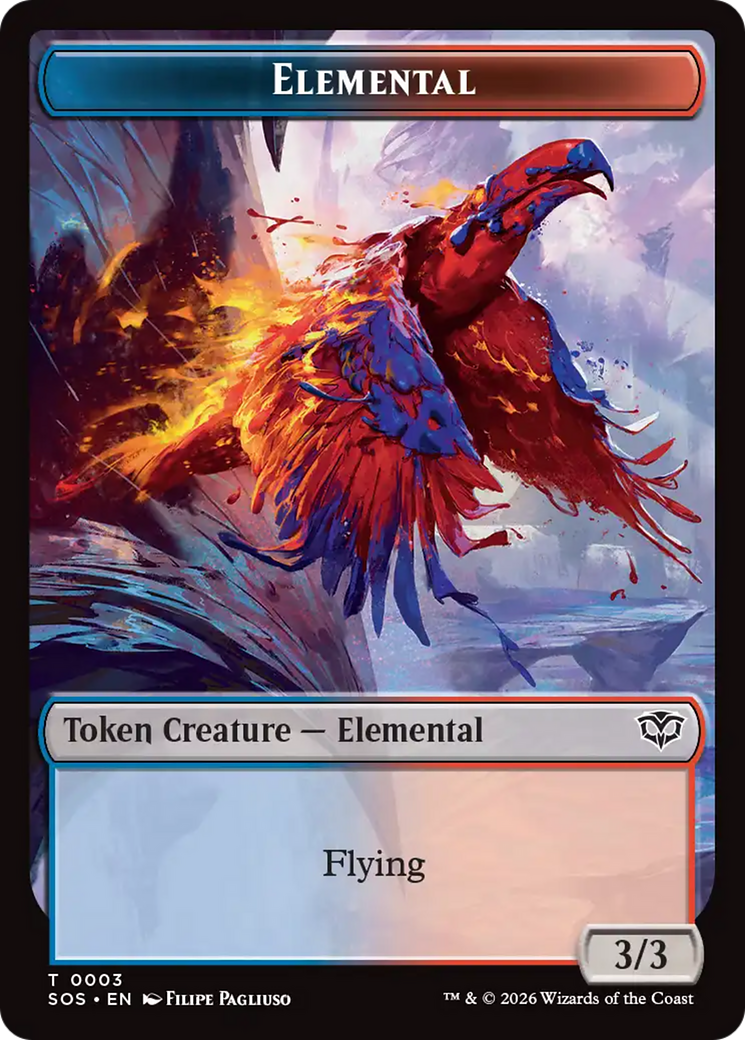 Elemental (0003) // Treasure Double-Sided Token [Secrets of Strixhaven Tokens] | Boutique FDB TCG