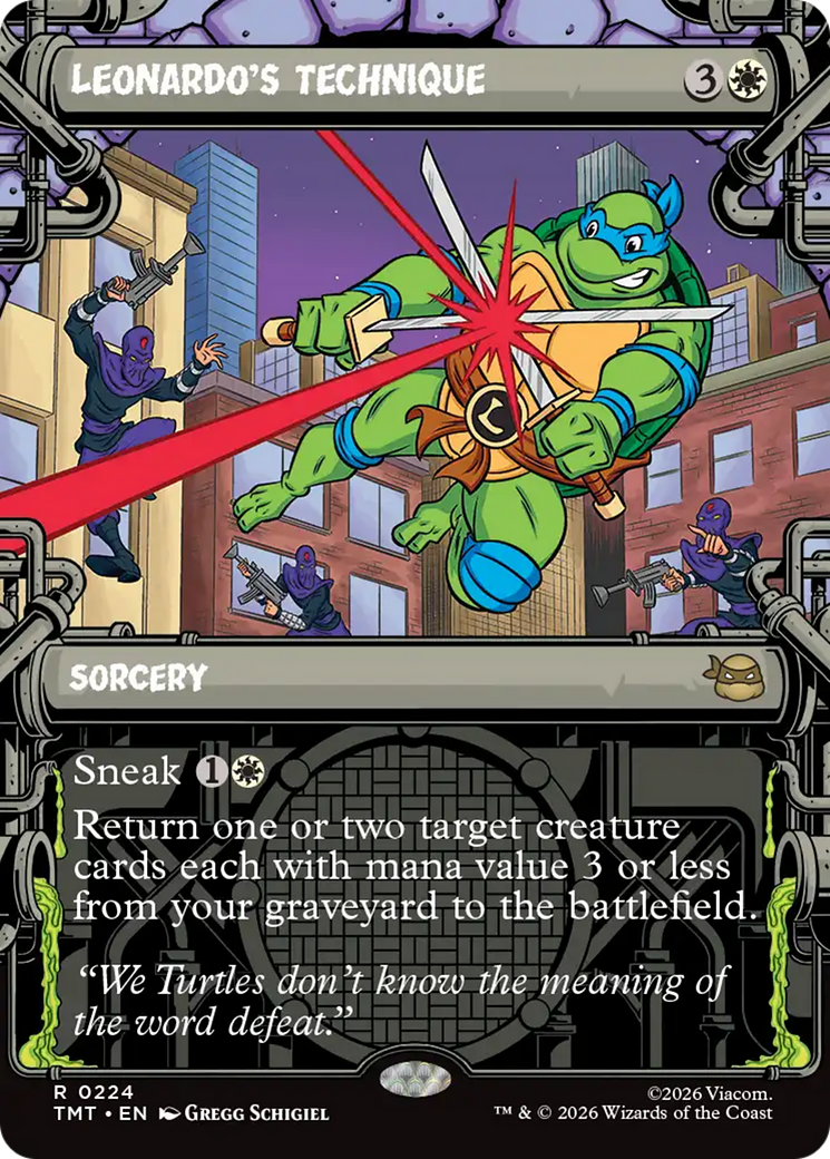 Leonardo's Technique (Showcase) [Teenage Mutant Ninja Turtles] | Boutique FDB TCG