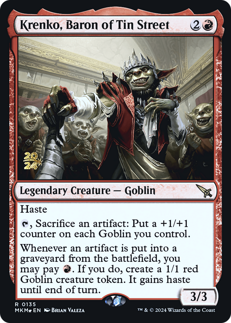 Krenko, Baron of Tin Street [Murders at Karlov Manor Prerelease Promos] | Boutique FDB TCG