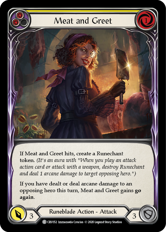 Meat and Greet (Yellow) [CRU152] (Crucible of War)  1st Edition Normal | Boutique FDB TCG