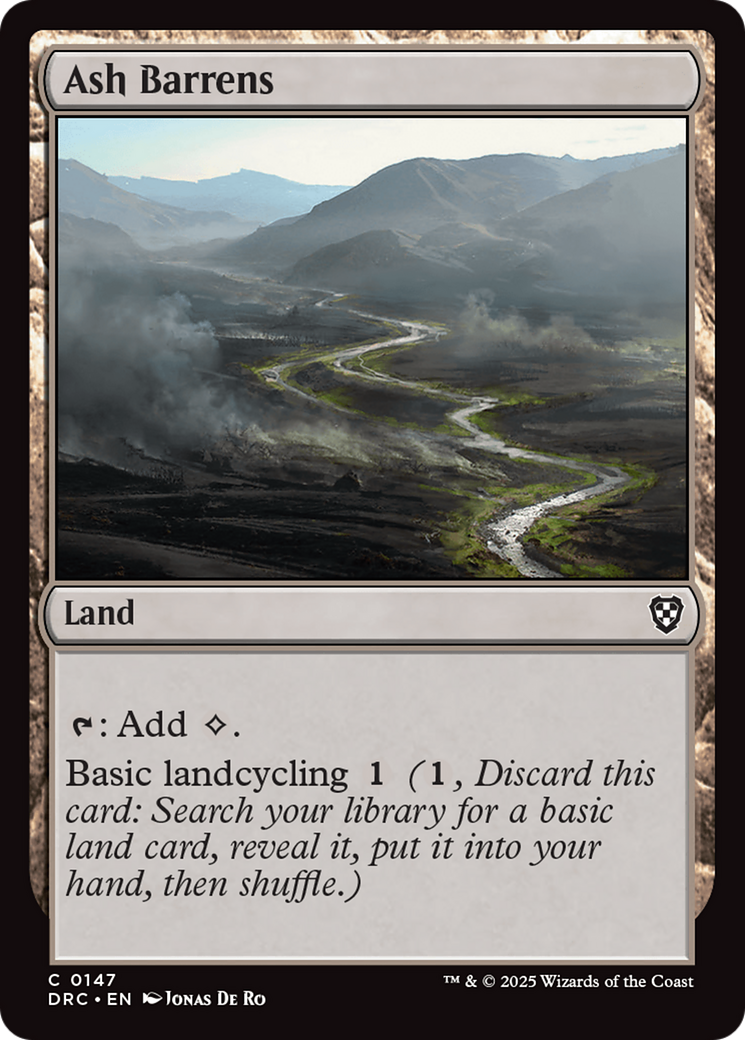 Ash Barrens [Aetherdrift Commander] | Boutique FDB TCG