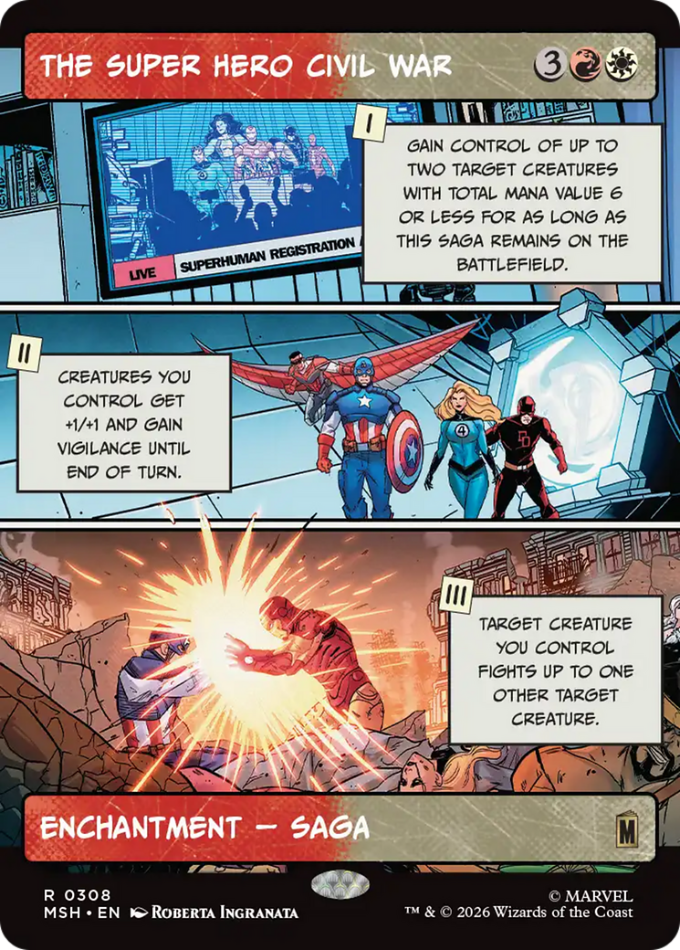 The Super Hero Civil War (Borderless) [Marvel Super Heroes] | Boutique FDB TCG
