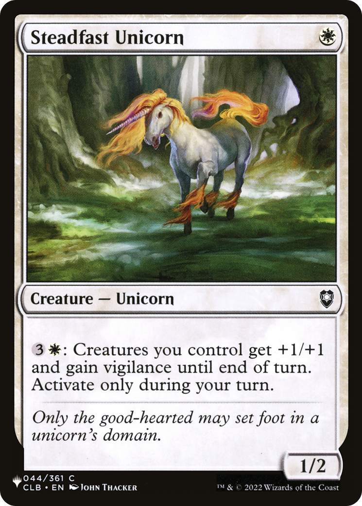 Steadfast Unicorn [The List Reprints] | Boutique FDB TCG