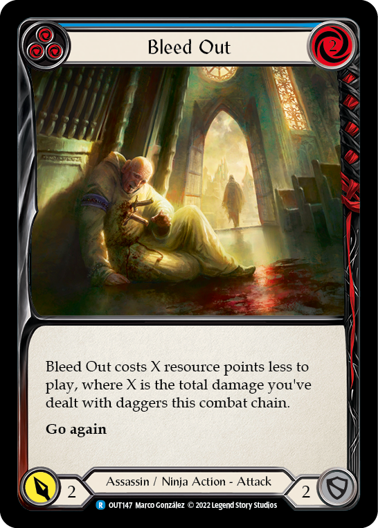 Bleed Out (Blue) [OUT147] (Outsiders) | Boutique FDB TCG