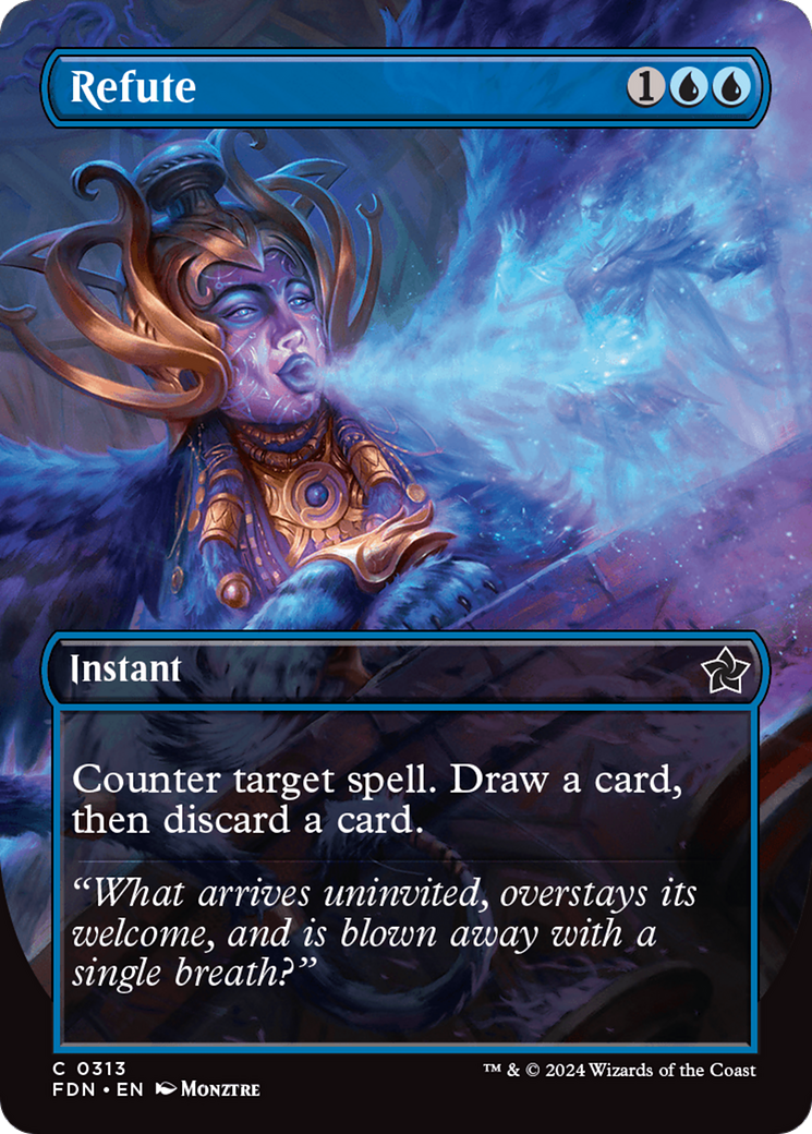 Refute (Borderless) [Foundations] | Boutique FDB TCG