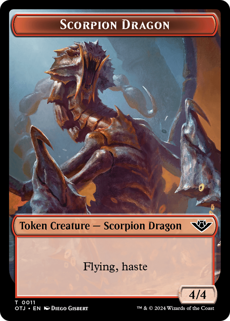 Scorpion Dragon Token [Outlaws of Thunder Junction Tokens] | Boutique FDB TCG