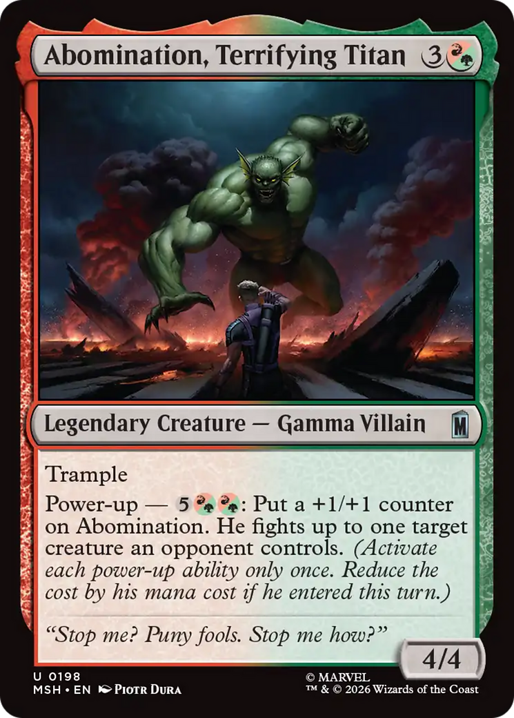 Abomination, Terrifying Titan [Marvel Super Heroes] | Boutique FDB TCG