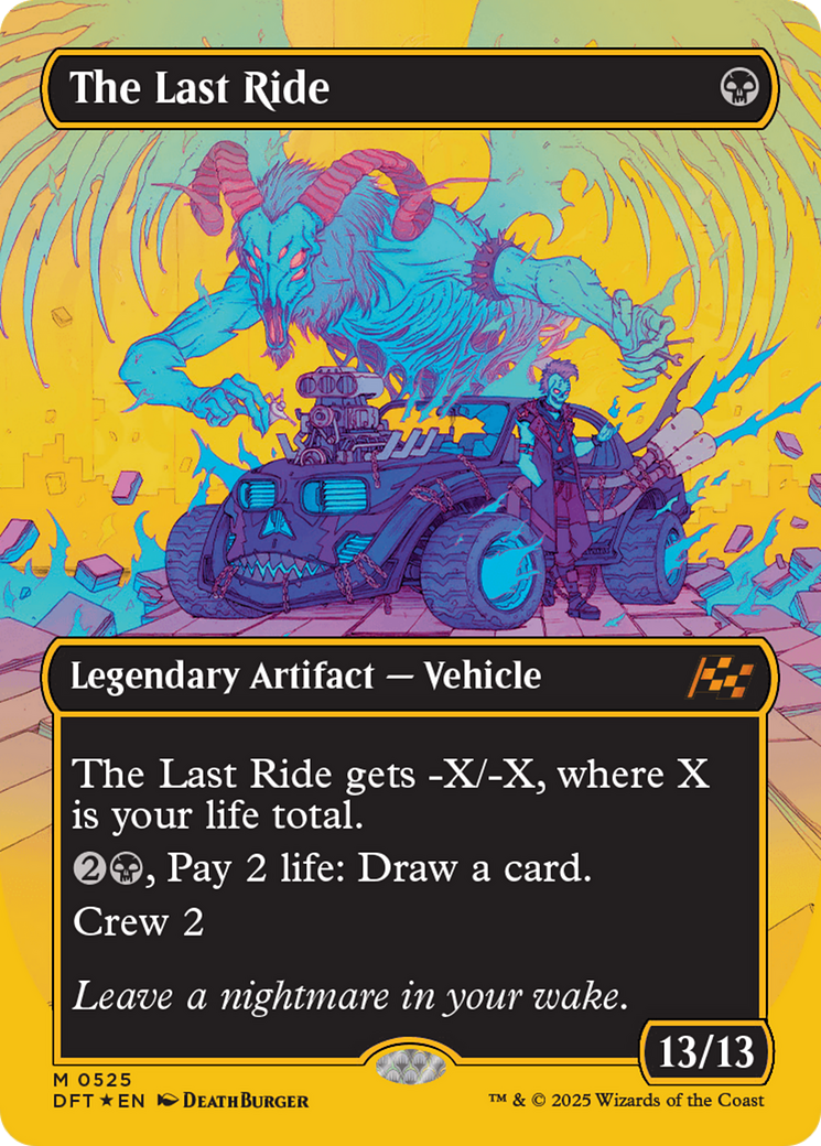 The Last Ride (Borderless) (First-Place Foil) [Aetherdrift] | Boutique FDB TCG